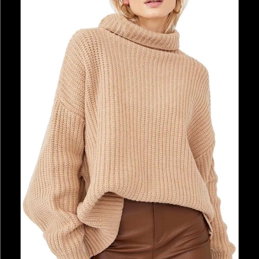 Free People Swim Too Deep Sweater, size small in tan